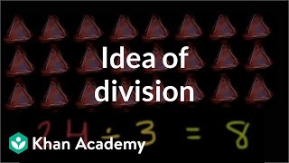 The idea of division  Multiplication and division  Arithmetic  Khan Academy [upl. by Laud]