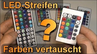 RGB LED Streifen Farben auf Fernbedienung vertauscht [upl. by Wellington121]