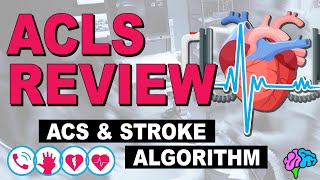 ACS amp Stroke Algorithms  ACLS Review [upl. by Nasas]