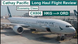 CATHAY PACIFIC  ECONOMY CLASS  Ultra Long Haul Experience  HKGORD  777300ER [upl. by Ilatfen215]