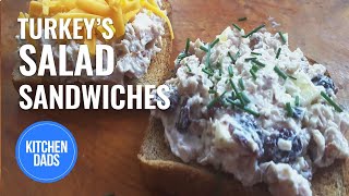 How to Make Leftover Turkey Sandwiches  Turkey Salad Recipe  Kitchen Dads Cooking [upl. by Enirhtak892]