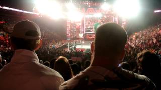 Brock Lesnar Raw return from crowd 040212 [upl. by Lehcar]