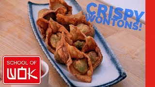 Unbelievably Crunchy Chinese Fried Wonton Recipe [upl. by Mcdougall]