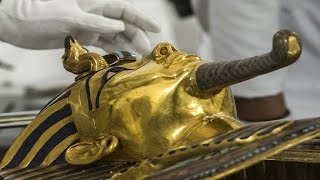 Egypt Tutankhamun mask getting much needed facelift after botched glue repair [upl. by Eseenaj]