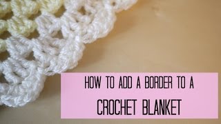 CROCHET How to add a crochet border scallopedshell edging  Bella Coco [upl. by Alesandrini955]