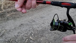 How to Spool Monofilament on a Spinning Reel [upl. by Ariamoy]