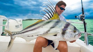 Once in a LIFETIME Catch GIANT Rooster Fish Catch Clean Cook [upl. by Aran869]