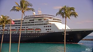 Holland America Lines MS ZAANDAM Arriving into Port Everglades 422020 [upl. by Udelle]