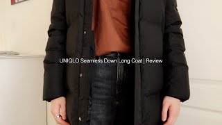 Uniqlo Seamless Down Long Coat  Review [upl. by Hoffert]