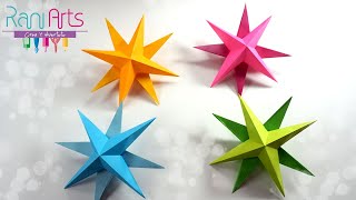 ESTRELLAS 3D de PAPEL Fácil  DIY  3D PAPER STARS easy [upl. by Ruamaj107]