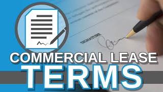 Typical Commercial Lease Terms That Everyone Should Know [upl. by Lehacim298]