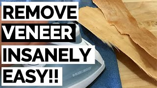 The Insanely EASY Way to Remove Veneer from Wood Furniture [upl. by Kenleigh]