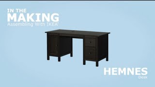 IKEA HEMNES Desk Assembly Instructions [upl. by Tlok]