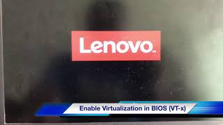 How to Enable Virtualization VTx in BIOS in Lenovo T460 [upl. by Essila]