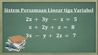 Cara menentukan himpunan penyelesaian sistem persamaan linear tiga variabel [upl. by Aihsakal]