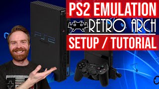 PlayStation 2 PS2 Emulator on RetroArch PCSX2 Core Install guide setup  config  tutorial [upl. by Anat906]