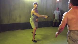 Kickboxer whacks dude with nunchucks [upl. by Wally]