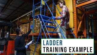 Ladder Training Example  Safety Hazards Oregon OSHA [upl. by Nimajnab]