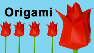 Como Hacer Flores De Papel Origami Fácil [upl. by Ibbison75]