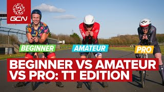 Beginner VS Amateur VS Pro Cyclist  Time Trial Edition [upl. by Duntson]