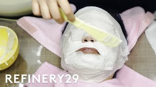 I Got A Glass Skin Facial In South Korea  Beauty With Mi  Refinery29 [upl. by Ahsaela391]