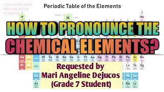 HOW TO PRONOUNCE THE 118 ELEMENTS IN PERIODIC TABLE  Teacher Maureen [upl. by Joana]