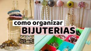 10 ideias CRIATIVAS de como organizar BIJUTERIAS [upl. by Bibbye]