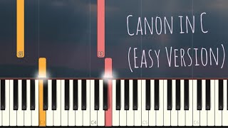 Canon in C  Simple Piano Pop Songs Synthesia Tutorial [upl. by Fermin548]