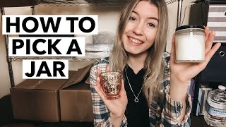 CANDLE MAKING FOR BEGINNERS Pt 1  How To Pick The Right Jar For Your Candles [upl. by Anjela]