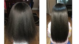 Blow Out amp Flat Iron Routine  Kids Natural HairCare  IAMAWOG [upl. by Morey]