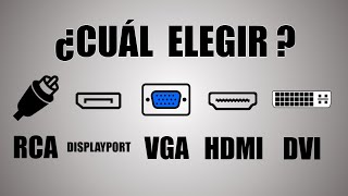 HDMI vs VGA vs DISPLAYPORT vs DVI vs RCA  ¿Cuál debo elegir [upl. by Champaigne]