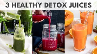 4 Healthy Juices for Weight Loss amp Detoxification  Easy Juice Recipes [upl. by Atnod785]