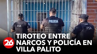 Feroz tiroteo entre narcos y la Policía durante un allanamiento en Villa Palito [upl. by Neelyad24]