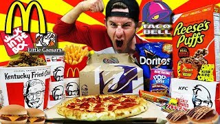 THE ULTIMATE AMERICAN FAST FOOD CHEAT DAY 30000 CALORIES [upl. by Favien]