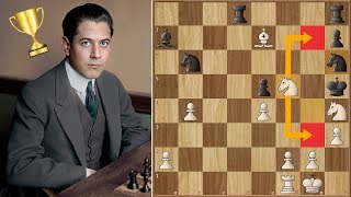 The Brilliancy Prize  Capablanca vs Bernstein  St Petersburg 1914 [upl. by Justino815]