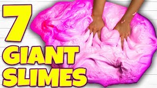 Slime 7 ways Giant DIY Slime compilation  How to make Fluffy Slime and Toothpaste Slime [upl. by Ketti]