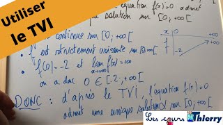 Utiliser le corollaire du théorème des valeurs intermédiaires TVI [upl. by Nivlam10]