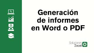 Generación de informes en Word o PDF con Excel [upl. by Conlen]