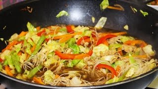 How to Cook Pancit Bihon Recipe  English [upl. by Ruder]