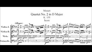 Mozart String Quartet 2 K155 Full Score [upl. by Nitsed]