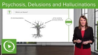 Psychosis Delusions and Hallucinations – Psychiatry  Lecturio [upl. by Airtina]