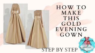 How to make evening gownstep by steppattern making [upl. by Averat959]