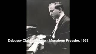 Debussy Clair de Lune Menahem Pressler 1953 [upl. by Fabiolas]