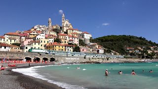 Trains Around Genoa North Italian Beautiful Locations [upl. by Ylreveb133]