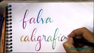 Curso de lettering  Lección 2 Falsa Caligrafía o Hand Lettering ✅ [upl. by Erdnaed596]