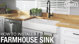 How To Install a Farmhouse Sink  DIY Kitchen Remodel [upl. by Lowney872]