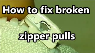 How to fix a zipper pull [upl. by Bathelda]