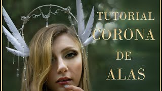 Cómo hacer una corona de ángel 👑 How to make a angel crown TUTORIAL  fácil y rápida ThelmaM [upl. by Odille606]