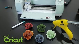 🌼 Como hacer FLORES 3D en CRICUT  TIPS  3d FLOWERS [upl. by Dorothy]