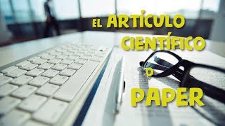 ARTÍCULO CIENTÍFICO  PAPER ACADÉMICO [upl. by Eivets]